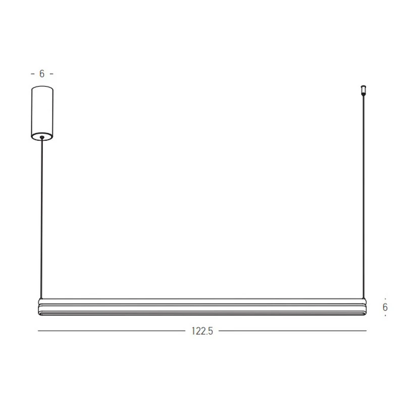 Linear LED pendant light 40W 2700K/3000K – matt brown