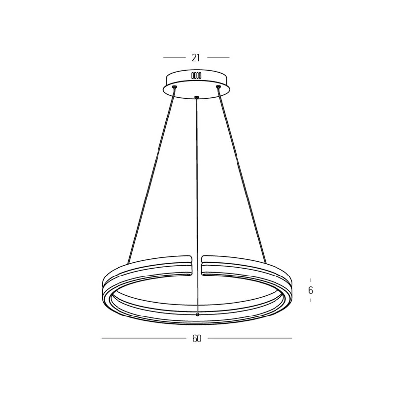 Pakabinamas LED šviestuvas 68W 2700K/3000K – matinis rudas