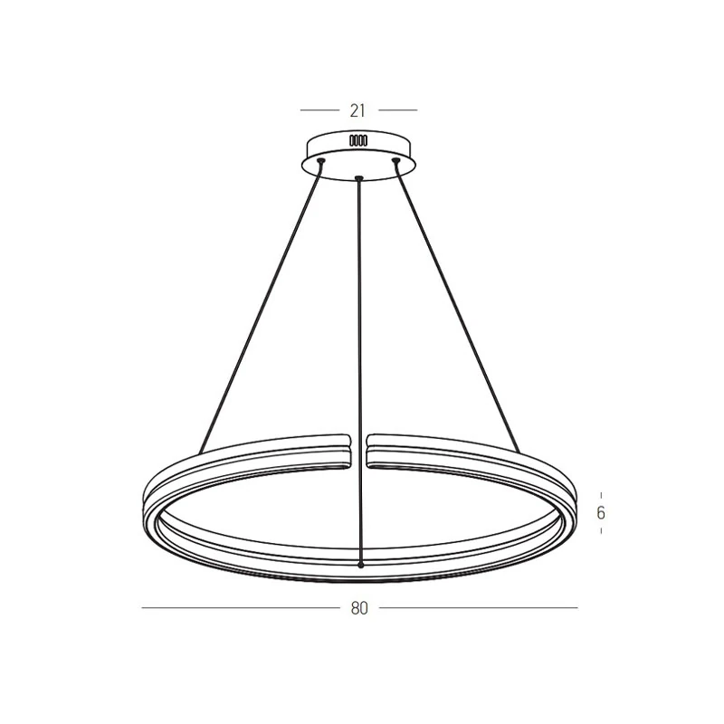 Pakabinamas LED šviestuvas 90W 2700K/3000K – matinis juodas