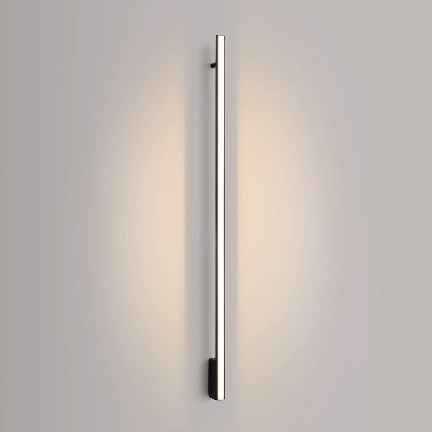 Wall lamp 151 cm – linear, black, warm LED light