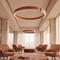 LED pendant light 26W 2700K/3000K – matt brown - Image 1
