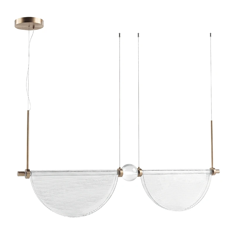 Linijinis pakabinamas LED šviestuvas 26W 2700K/3000K – šlifuoto žalvario spalvos