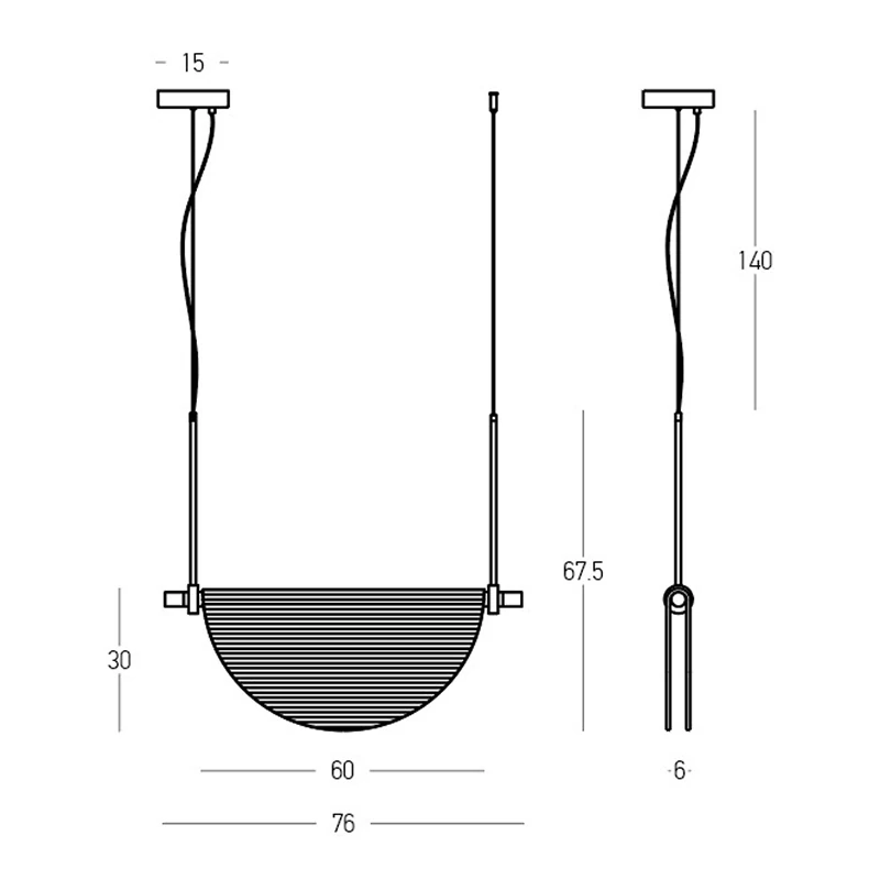 LED pendant light 13W 2700K/3000K – brushed brass