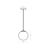 LED pendant light 5W 2700K/3000K – matt black - Image 4