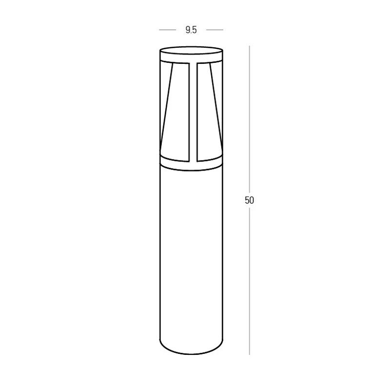 Lauko stulpinis LED šviestuvas 10W 3000K IP65 – grafito spalvos