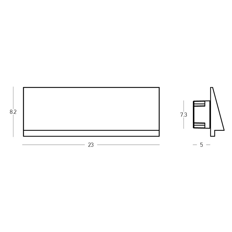 Lauko laiptų LED šviestuvas 10W 3000K/4000K/6500K IP65 – matinis juodas
