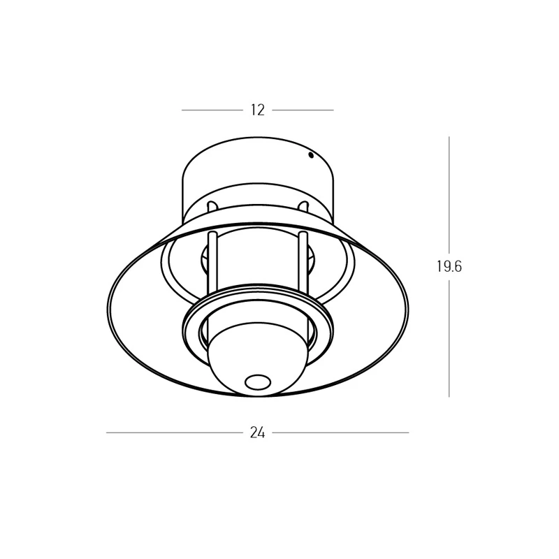 Outdoor LED ceiling light 13W 3000K IP54 – coffee-coloured