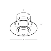 Outdoor LED ceiling light 13W 3000K IP54 – coffee-coloured - Image 4