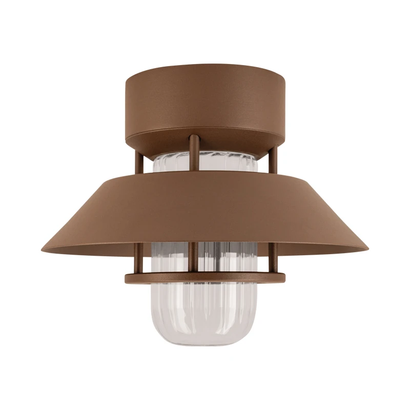 Outdoor LED ceiling light 13W 3000K IP54 – coffee-coloured