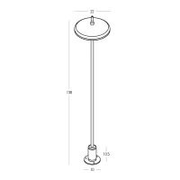 Lauko stulpinis LED šviestuvas 17W 3000K IP65 – kavos spalvos - Nuotrauka 4