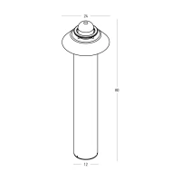 Lauko stulpinis LED šviestuvas 13W 3000K IP54 – kavos spalvos - Nuotrauka 5