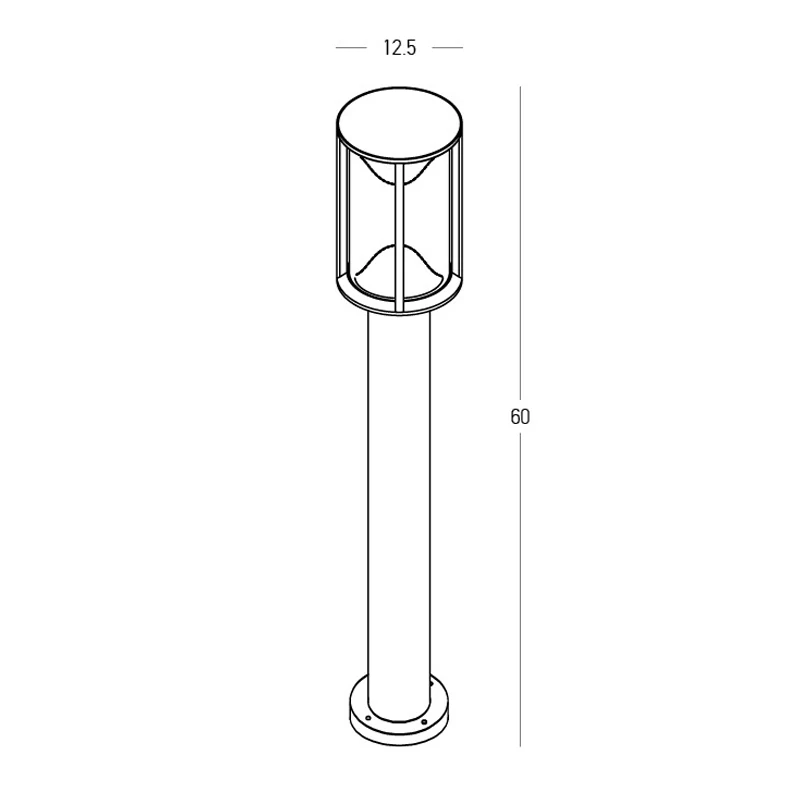 Lauko stulpinis LED šviestuvas 7W 3000K IP65 – pilkai rudas