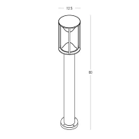 Lauko stulpinis LED šviestuvas 7W 3000K IP65 – pilkai rudas - Nuotrauka 4