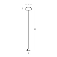 Lauko stulpinis LED šviestuvas 5W 2700K IP65 – matinis juodas - Nuotrauka 4