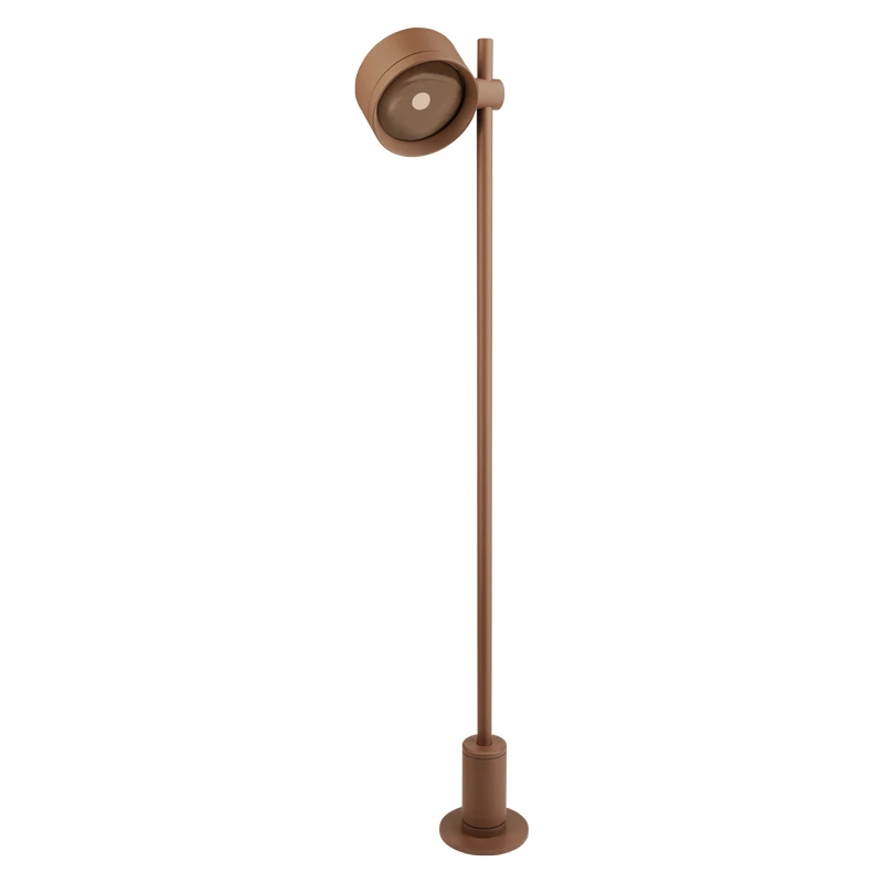 Lauko stulpinis LED šviestuvas 9W 3000K IP65 – matinis rudas