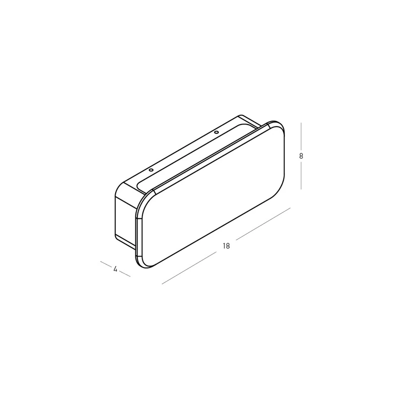 Outdoor LED wall light 9W 3000K IP54 – graphite