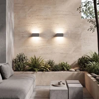 Outdoor LED wall light 9W 3000K IP54 – graphite - Image 1