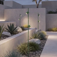 Įsmeigiamas lauko LED stulpelis 2x2.5W 3000K IP65 – matinis žalias - Nuotrauka 2