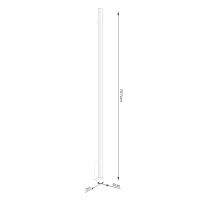 Sieninis šviestuvas 151 cm – linijinis, ochros raudonas, CRI98 LED - Nuotrauka 9