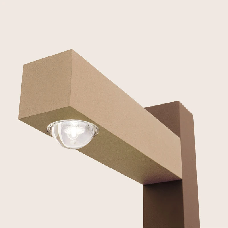 Lauko stulpinis LED šviestuvas 9W 3000K IP65 – pilkai rudas