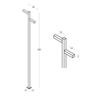 Lauko LED žibintas 2x21W 3000K IP65 – kavos spalvos - Nuotrauka 4