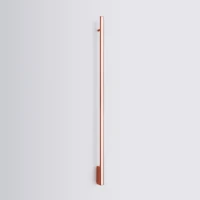 Sieninis šviestuvas 151 cm – linijinis, raudona, šiltas LED - Nuotrauka 3