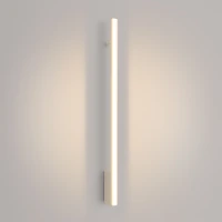 Sieninis šviestuvas 88,5 cm – linijinis, smėlio, LED 3000K - Nuotrauka 1