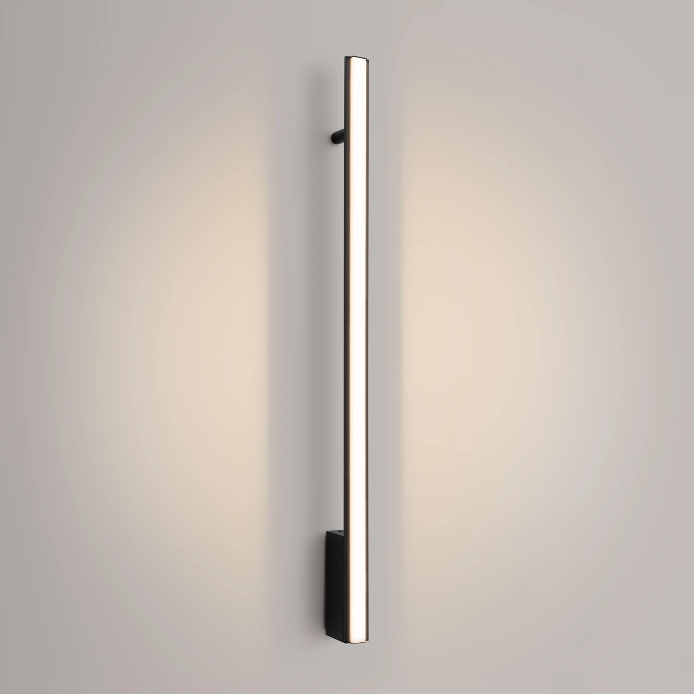 Wall lamp 88.5 cm – linear, black, warm LED light