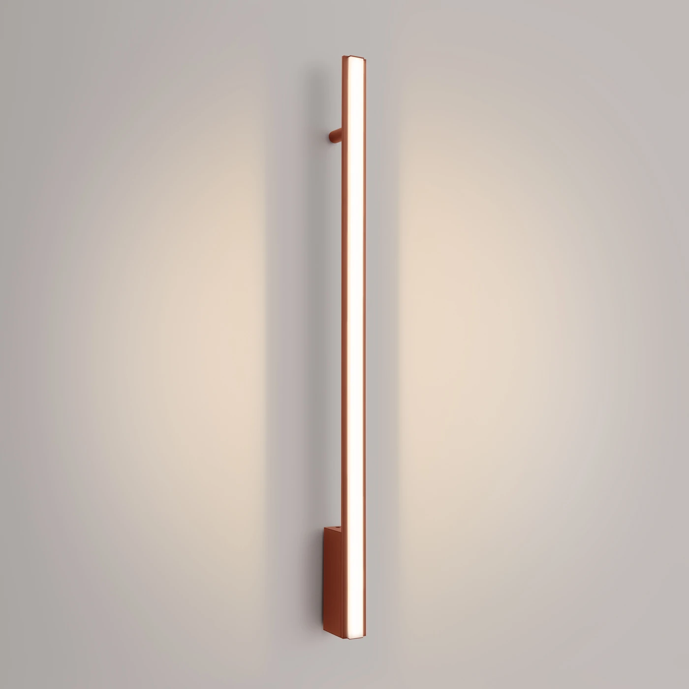 Sieninis šviestuvas 88,5 cm – linijinis, raudona, LED
