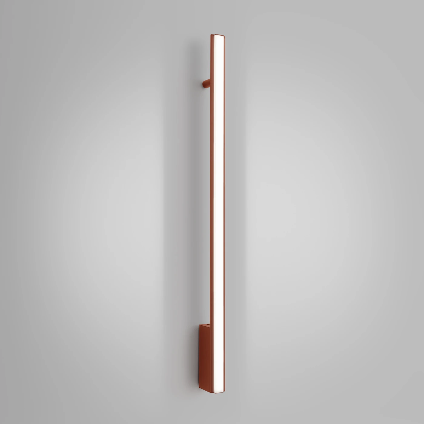 Wall lamp 12W – linear, red ochre, CRI98