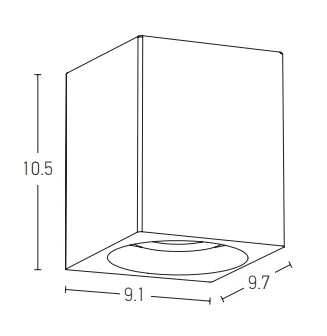 LED Outdoor Wall Lamp 4W 3000K IP65 – rectangular, concrete, dimmable