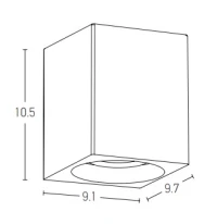 LED Outdoor Wall Lamp 4W 3000K IP65 – rectangular, concrete, dimmable - Image 2