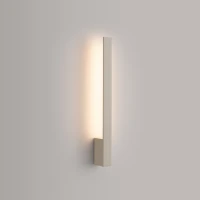 Sieninis šviestuvas 50 cm – linijinis, smėlio spalvos, šilta LED šviesa - Nuotrauka 1