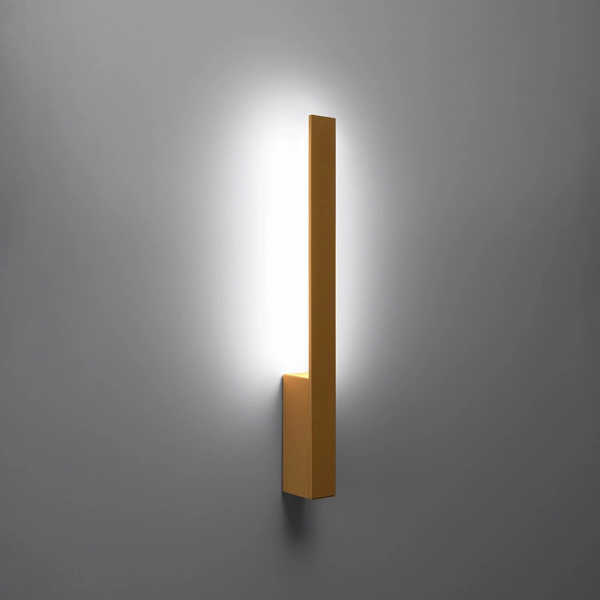 Wall lamp 50 cm – linear, gold, 9W LED