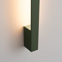 Wall lamp 50 cm – linear, olive green, warm LED - Image 4