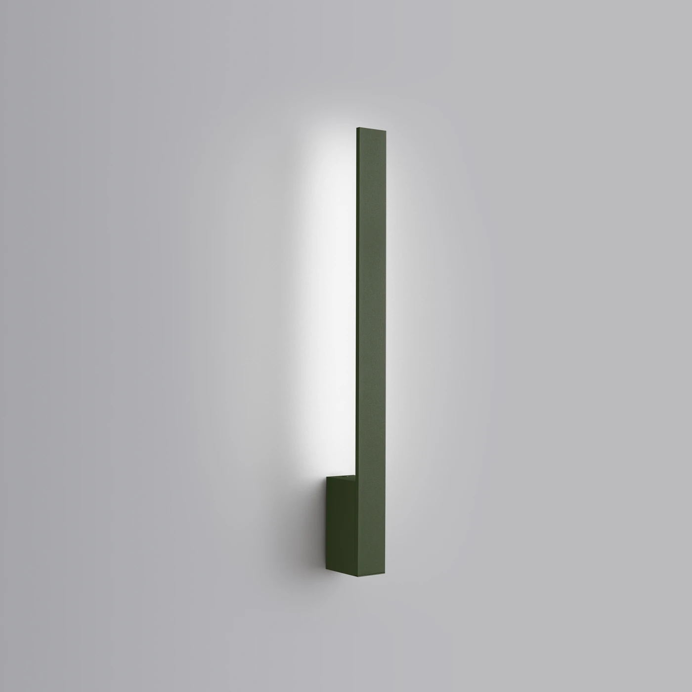 Wall lamp 50 cm – rectangular, olive green, LED 4000K