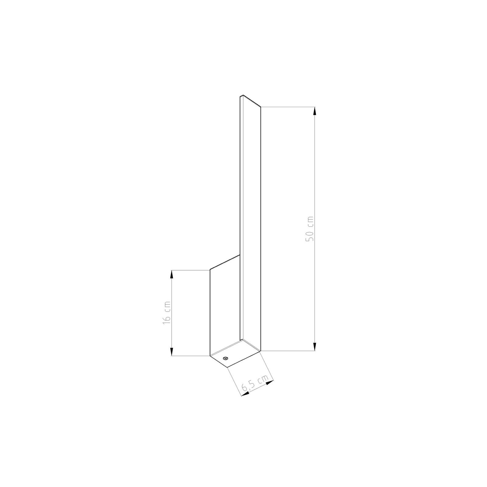 Wall lamp 50 cm – linear, red ochre, LED 9W