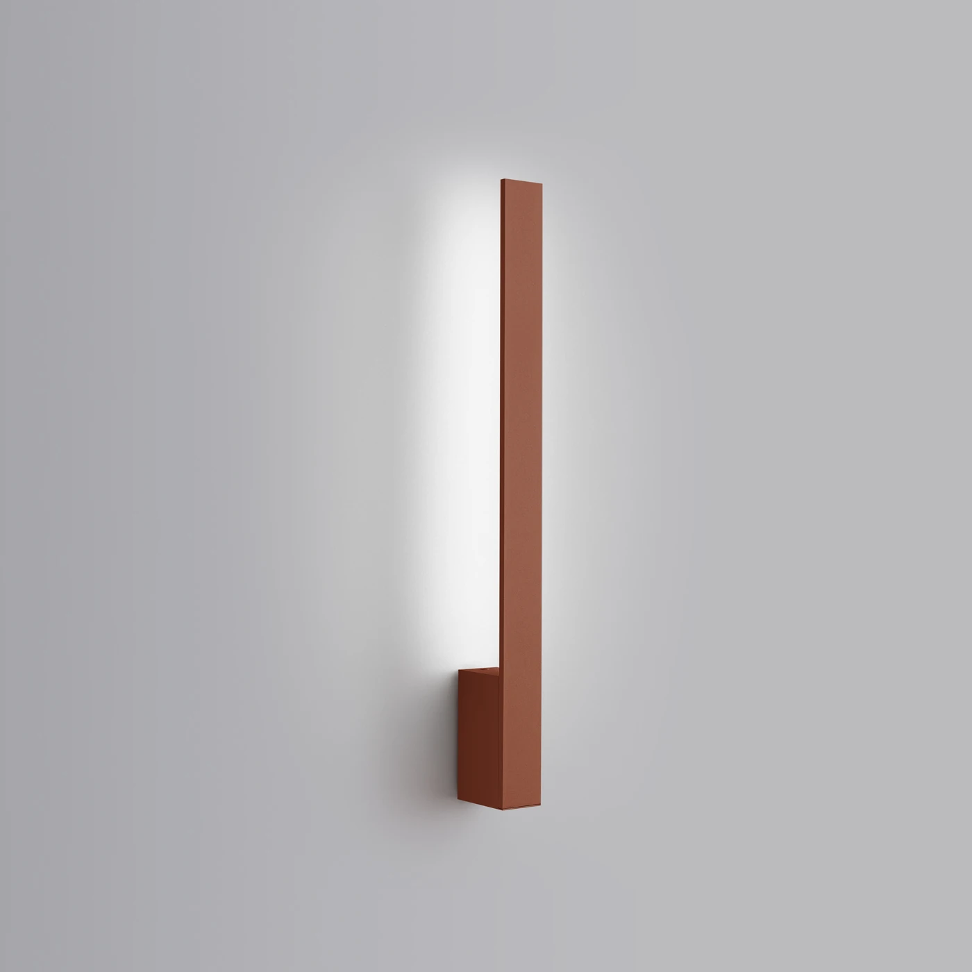 Wall lamp 50 cm – linear, red ochre, LED 9W