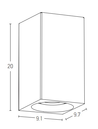 LED lauko sieninis šviestuvas 2x4W 3000K IP65 natūralaus betono spalvos TRIAC reguliuojamas - Nuotrauka 4