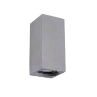 LED lauko sieninis šviestuvas 2x4W 3000K IP65 natūralaus betono spalvos TRIAC reguliuojamas - Nuotrauka 2
