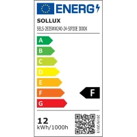 Sieninis šviestuvas 50 cm – linijinis, baltas, šilta LED šviesa - Nuotrauka 9