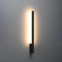 Wall lamp 70 cm – linear, black, warm LED light - Image 1