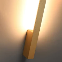 Wall lamp 70 cm – linear, gold, warm LED backlight - Image 5