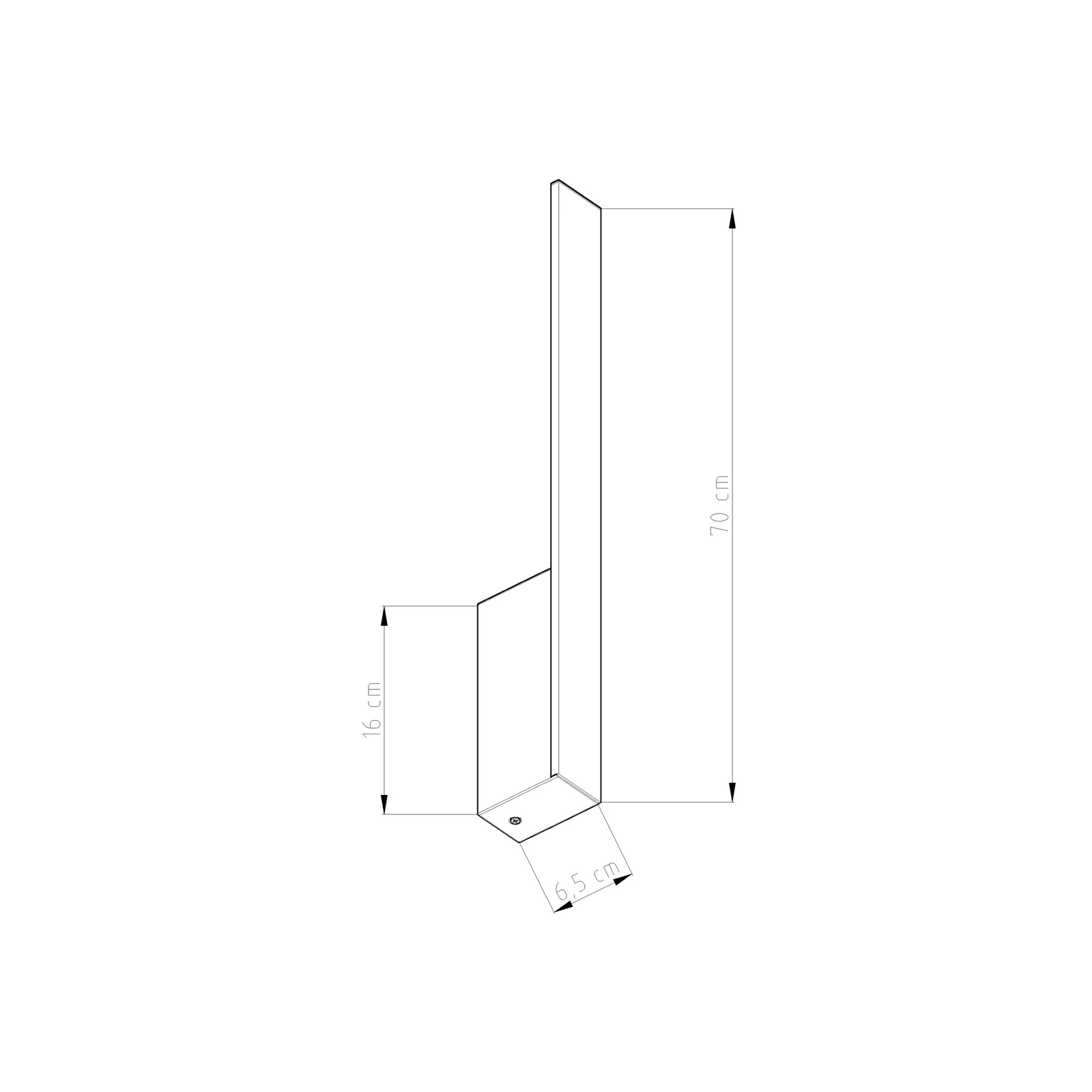 Wall lamp 70 cm – linear, gold, warm LED backlight