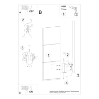 Sieninis šviestuvas 70 cm – linijinis, auksinis, CRI95 - Nuotrauka 8