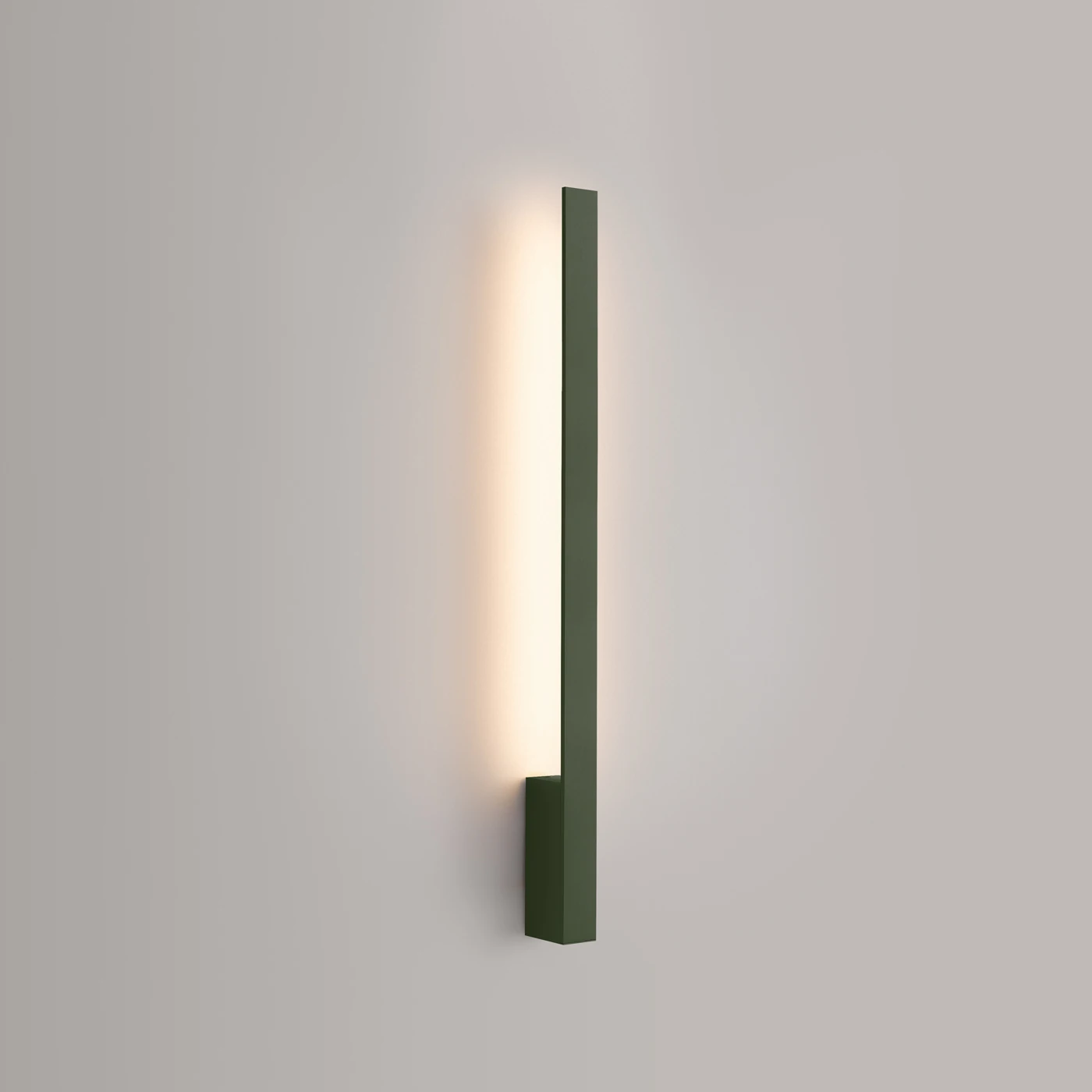 Wall light 70 cm – linear, olive green, LED