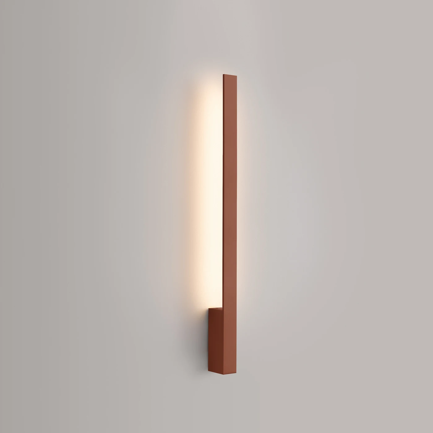 Wall lamp 70 cm – linear, red ochre, 13W LED