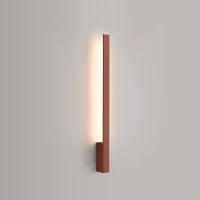 Wall lamp 70 cm – linear, red ochre, 13W LED - Image 1