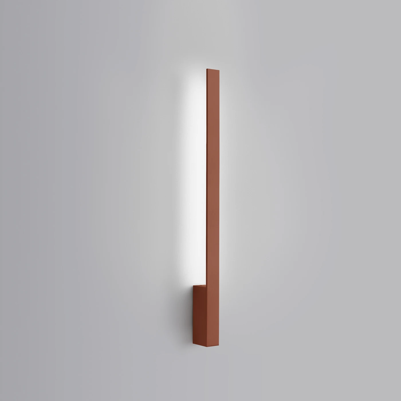 Wall lamp 70 cm – linear, red ochre, LED 4000K