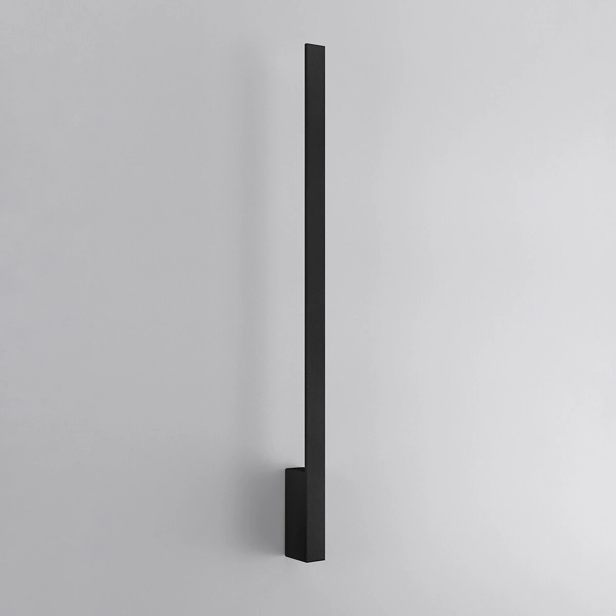 Sieninis šviestuvas 90 cm – linijinis, juodas, šilta LED šviesa